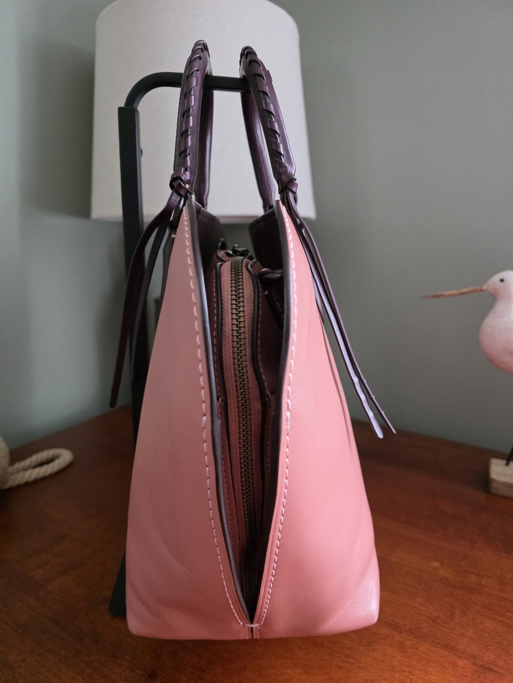 Coach 1941 59983 Dakota Satchel Whipstitch Pink Melon Leather Bag - Picture 6 of 16